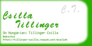 csilla tillinger business card